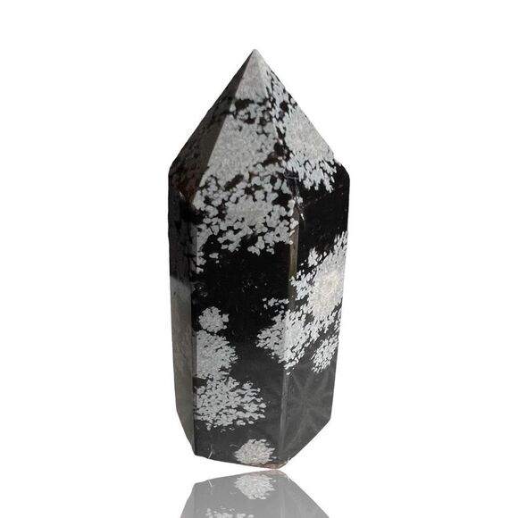 Snowflake Obsidian Crystal Tower (#2) - Picture 10 of 10